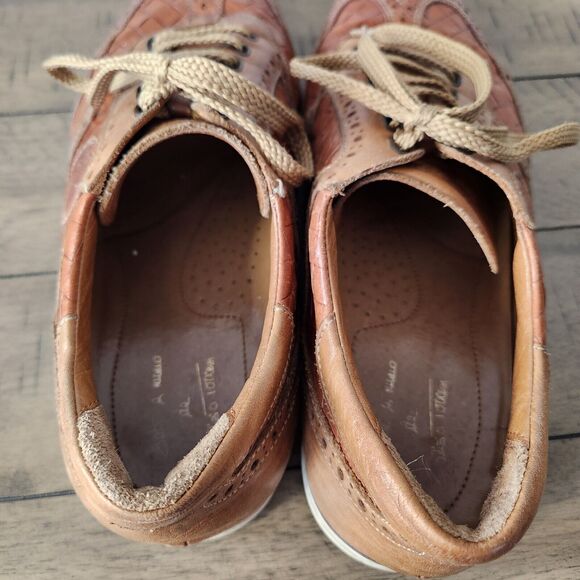 Galizio Torresi Shoes Mens 13 EU 46 Tan Leather Oxford Lace Up SOLES NEED REPAIR - Picture 6 of 11